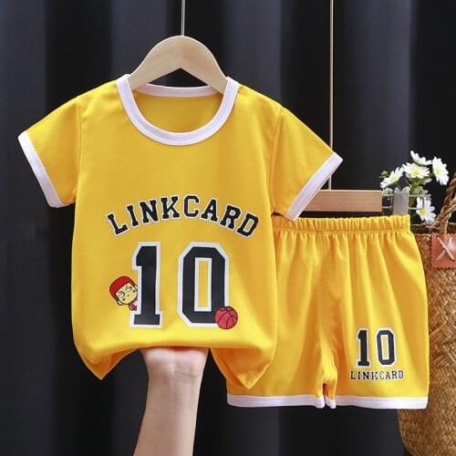 Fashion Brand Kids Basketball Sports Clothes Children Summer Suit Boys And Girls Tracksuit Boutique Outfits 2 4 6 8 Years