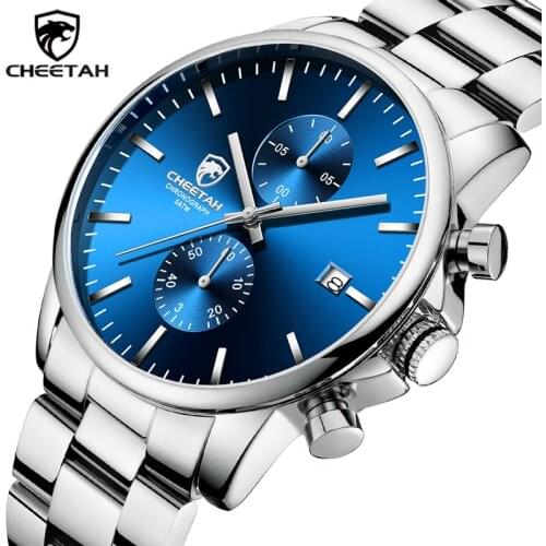 Men Watch CHEETAH Top Brand Luxury Business Wristwatch Fashion Casual Stainless Steel Sports Waterproof Clock Relogio Masculino