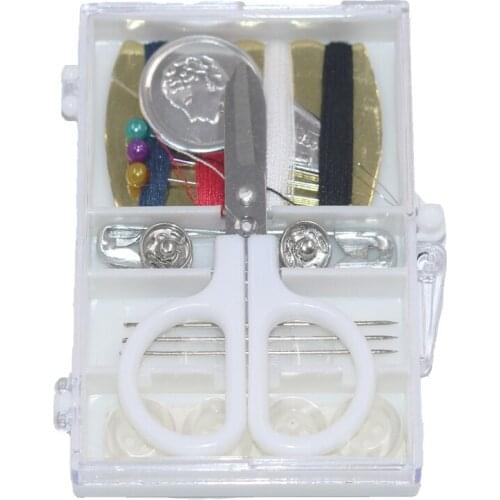 Sewing Box Thread Stitches Needles Tools Sewing Kit DIY Home Portable Travel Kit Button Scissors Combination
