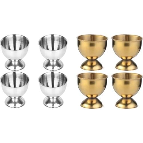 Practical Egg Cups Set Stainless Steel Eggs Hard Boiled Eggs and Soft Tray Tool Holders Kitchen