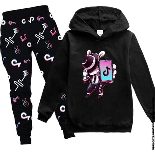 Girls Clothes Tik Tok 2PCS Toddler Kids Baby Girl Oversized Clothes Sets 2-15Y Hoodies Long Pants Outfits Tracksuit