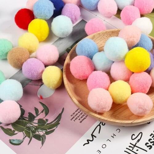 Pompom 8mm 10mm 15mm 20mm 25mm 30mm Soft Pompones Fluffy Plush Crafts DIY Pom Poms Ball Furball Home Decor Sewing Supplies 20g