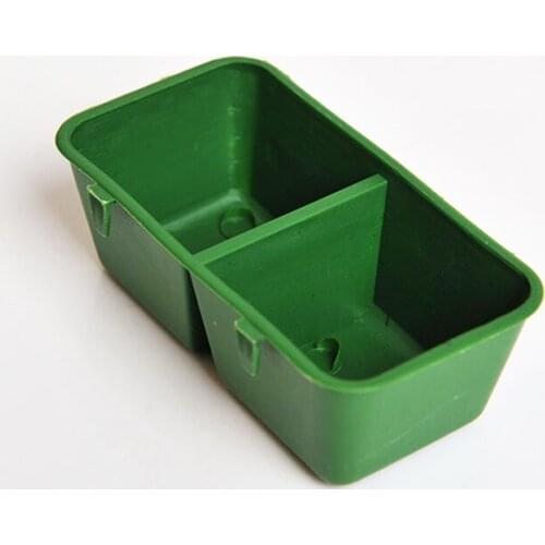 Double Bowl Bird Feeder Cage Dual Water Drink Eating Device Parrot Pigeon Trough Pet Cage Decoration