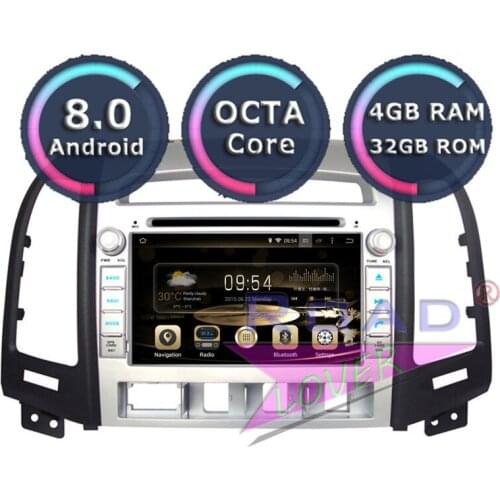 Roadlover Android 8.0 Car PC DVD Player Autoradio For Hyundai Santa Fe 2006 2007 2008 2009 2010 2011 2012 Stereo GPS Navigation