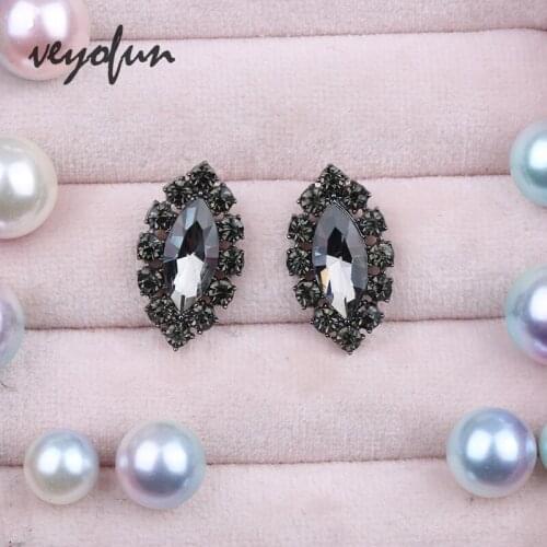 Veyofun Cute Girl Crystal Party Stud Earrings for Women Fashion Jewelry Gift New Wholesale