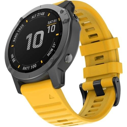 For Garmin Fenix6X / Fenix5X / FeniX3 HR / D2 / Descent MK1 Silicone Watch Strap Watchband Wristband