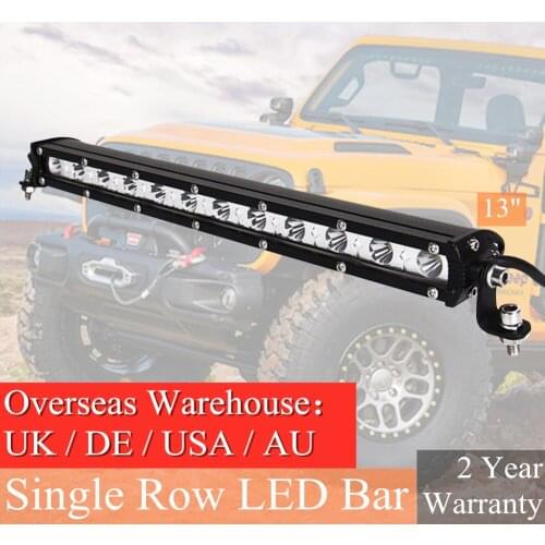 Slim LED Light Bar Single Row 13'' Inch 36W Spot Beam Driving Lamps For SUV 4X4 Off Road Truck LED Work Light Lamp