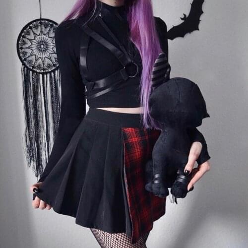 Black Letter Embroidery y2k Long Sleeves Blouse Women Tendy O Neck Sexy Shirts Fashion Harajuku Slim Short Shirt Female Clothes