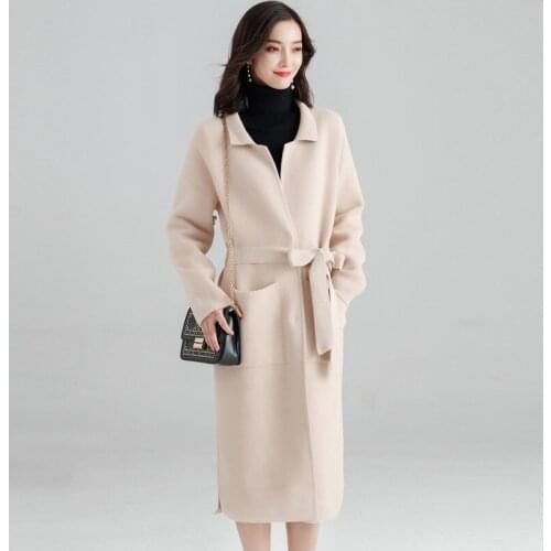 The New 2020 Ms. Fashion Blazer Is Longer than the Winter Single Breasted Wool Blend Blazer and Jacket Lapel Ladies Blazer