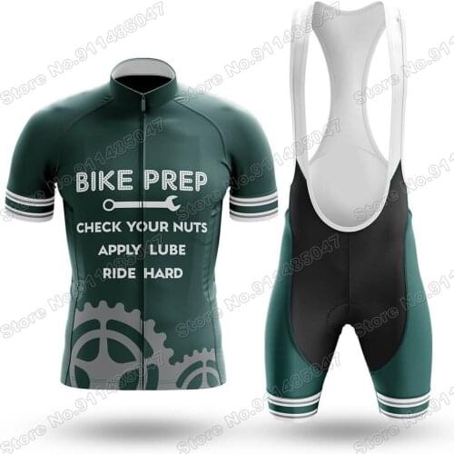 2021 Bike Prep Mens Cycling Jersey Set Summer Clothing Road Bike Shirts Suit Bicycle Bib Shorts MTB Wear Maillot Ropa