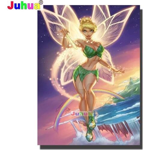 3d diy Diamond Art"Fairy Elf"5d diamond mosaic diamond painting cross stitch embroidery full round drill Cartoon Home Art