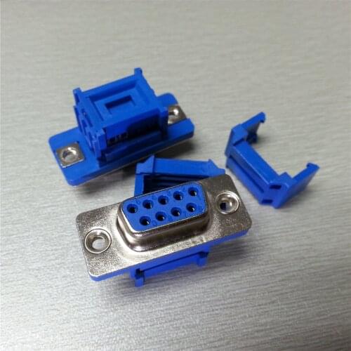 5PCS DIDC9 DB9 feMALE serial port CONNECTOR IDC crimp Type D-Sub RS232 COM CONNECTORS 9pin socket 9p Adapter FOR ribbon cable