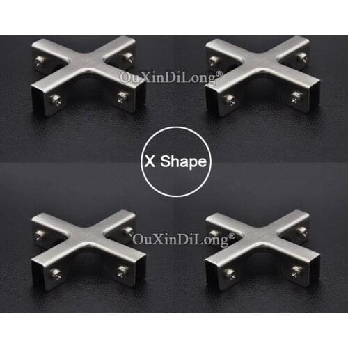 8PCS X Clamps Stainless Steel Aquarium DIY Reinforced Glass/Acrylic Showcase Clips/Connector,for Glass/Acrylic,No Drilling