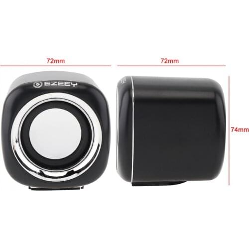 A1 3W Mini USB 2.0 Subwoofer Speakers with 3.5mm Stereo Jack and USB Powered Support Volume Control for PC Laptop Smartphone