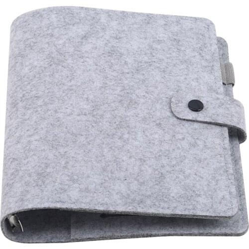 A5 A6 Felt Shell Fabric Notebook Loose Leaf Notebook Paper Planner Inner Page Ring Binder Stationery Gift Traveler Journal