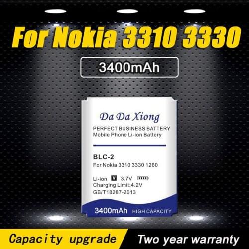 High quality 3300mAh BLC-2 BLC2 Phone Battery for NOKIA 3310 3330 1260 2260 3315 3320 3350 3360 3390 3410 3510 3520 3310 Phone
