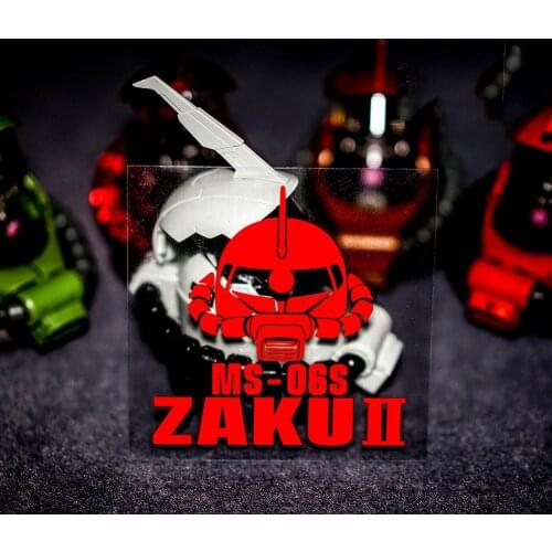 Car Styling Vinyl Laptop Bike Motorcycle Wheel Box Sticker Decals for Robot Mobile Set Anime Zaku II MS-06F-2