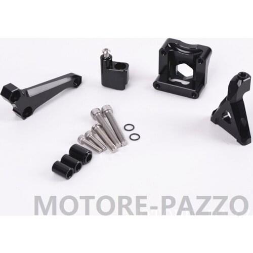 CNC Aluminium Motorcycle Adjustable Steering Stabilize Damper Bracket Mount kit For Kawasaki Z1000 2010-2013 2011 2014-15