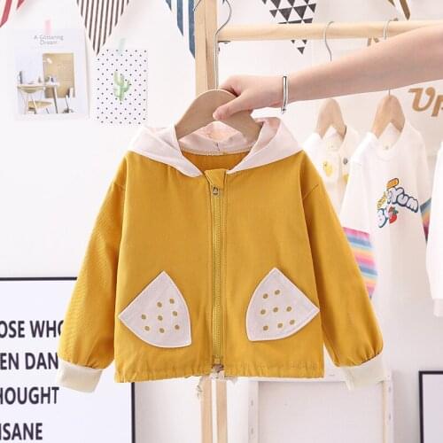 Small and medium-sized childrens baby clothes autumn windproof clothing girls cartoon jacket childrens clothing girls clothing