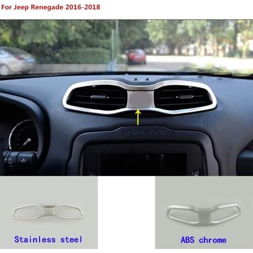 For Jeep Renegade 2016 2017 2018 car Stick Air Conditioning Decoration Cover garnish inner trim middle switch Outlet Vent 1pcs