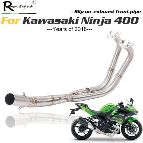 For KAWASAKI NINJA400 250 300 EX400 Z400 2017 2018 2019 Slip-on Exhaust Headers FronT Link Pipe Elbow 51mm Escape Down Pipe
