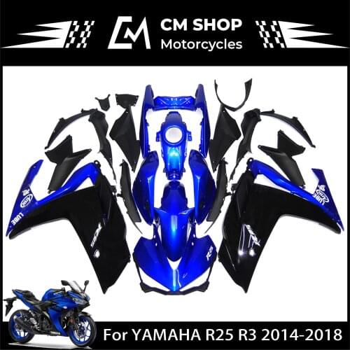 For YAMAHA YZFR25 YZFR3 2015 2016 2017 2018 ABS Injection Fairing Kit Motorcycle R25 R3 15 16 17 18 Car Full Guard