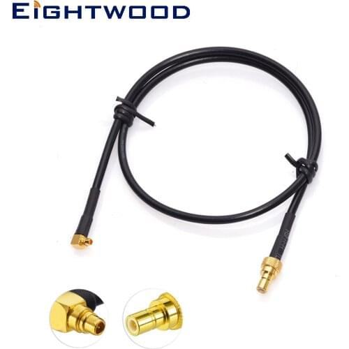 Eightwood Conversion DAB/DAB+ Car Radio Aerial MMCX Male to SMB Male RF Coax Adapter Cable for Sonichi S1000-DAB Revo In-car DAB