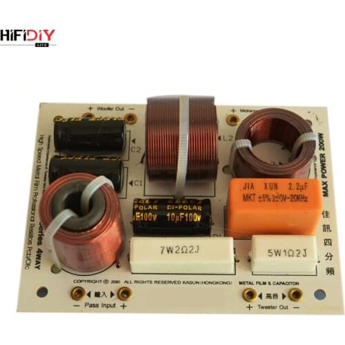 HIFIDIY LIVE L-480C 3 Way 4 speaker Unit (tweeter + mid +2* bass )HiFi Speakers audio Frequency Divider Crossover Filters