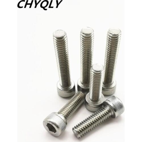 M1.4 M1.6*2/2.5/3/4/5/6/8/10/12/14/16/20mm 304 Stainless Steel Metric Thread Hex Socket Head Cap Screw Bolts Free Ship