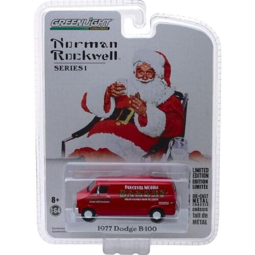 GreenLight 1:64 1977 Dodge B-100 Van Solid Alloy model car Metal toys for childen kids diecast gift