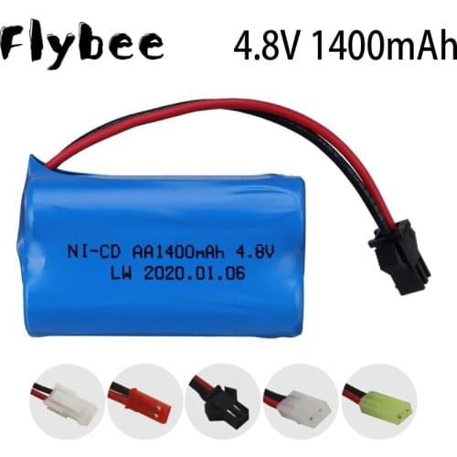 4.8v 1400mah Ni-Cd Battery nicd AA 4.8v rechargeable battery pack for RC cars 4.8v RC boat toy Battery 4.8 V 1400 Ni-Cd Battery