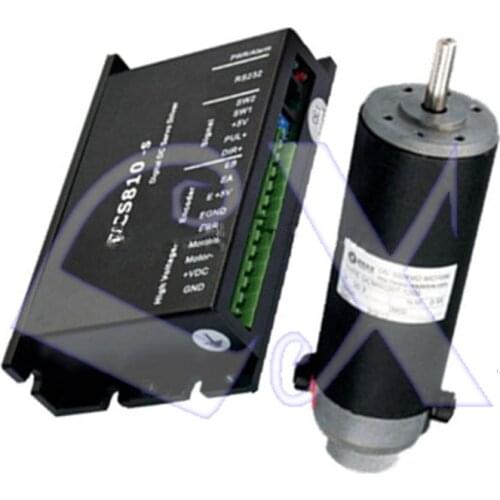 Original Leadshine 120W DC Servo Motor Driver kit DCS810S + DCM57207-1000 2900rpm NEMA23 30.3VDC Servo Motor with encoder cable