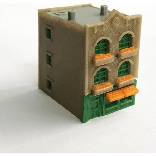 Outland Models City Classic 3-Story Building w Storefront Z Scale Train Railroad