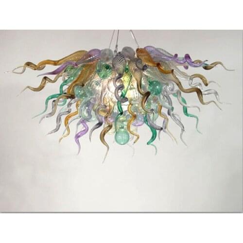 Hand blown murano glass chandelier multiple color Color murano glass chandelier