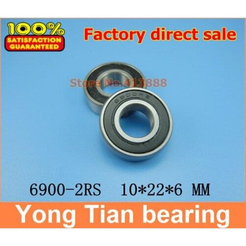 1pcs) The Rubber sealing cover Thin wall deep groove ball bearings 6900-2RS 10*22*6 mm