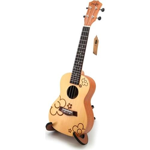 Ukulele 23 Inch Spruce TopConcert Acoustic Mini Hawaiian Guitar 17 Fret 4 Strings Musical Instruments Guitalele Electric Ukulele