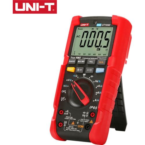 UNI-T UT195E/UT195M/UT195DS Professional Multimeter True RMS ACV 750V 5kHz bandwidth IP65 rating 2m drop proof CAT III 1000V