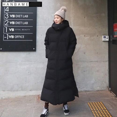 Parka Coat Extra Maxi Long Winter Jacket Women Hood Large Plus Size Female 2019 Lady Overcoat Outwear Korean Puffer Quilted Hat