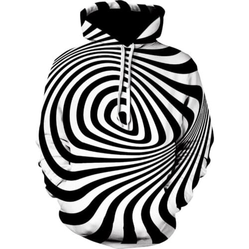 2020 womens personalized design long sleeve printed hoodie fashion casual vertigo hypnosis 3D hoodie sweatshirt