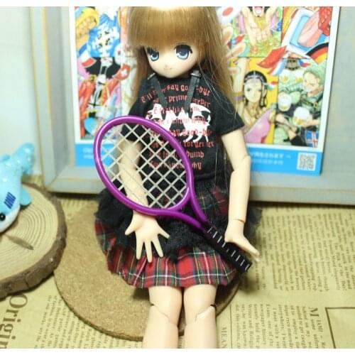 1set Tennis racket Doll House doll Furniture doll accessories for blyth BJD 1/6 doll toys girl play house