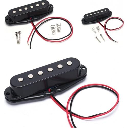 1pc Black Single Coil Sound Pickup For 6 Strings Electric Guitar Harmonious For 6 Strings Guitar Black Single Coil Sound Pickup