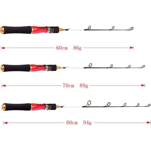 1PC Lightweight Ice Fishing Rod Fiberglass Winter Fishing Rod PRO BEROS Pole Fishing Tackle Tool 18 Inch/21 Inch/24 Inch Sunlure