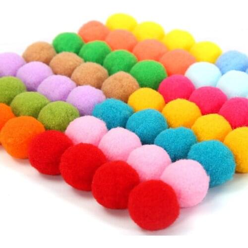 30mm DIY Pompom 30pcs Soft Colorful Pompons Party Wedding Fuffy Pom Poms Ball Decoration Handmade Sewing on Cloth Accessory 30g
