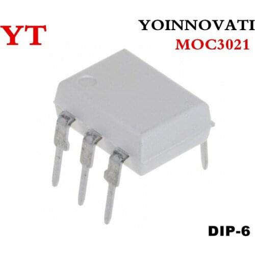 50pcs/lot MOC3021 DIP-6 OPTOISOLATOR 5KV TRIAC best quality