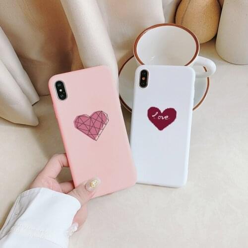 Phone Case For iPhone 12 11 Pro Max for iphone X XR XS Max 6s 7 8 Plus SE 2020 Cute Cartoon Love Heart Soft Silicone Cover Funda