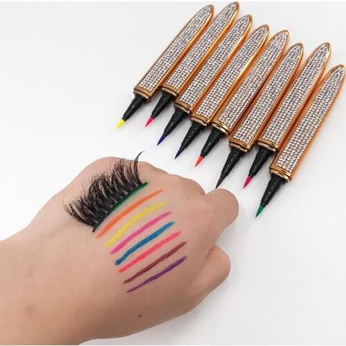 Color Eyelash Liquid Eyeliner New Design 2 In 1 Magic Quick Drying Adhesive Colorful Eyeliner Glue Pen