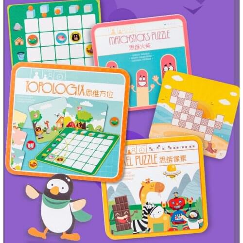 Children 's Logical Thinking Training Magnetic Puzzles Board Games Primary School Students Thinking AIDS Educational Toys Wooden