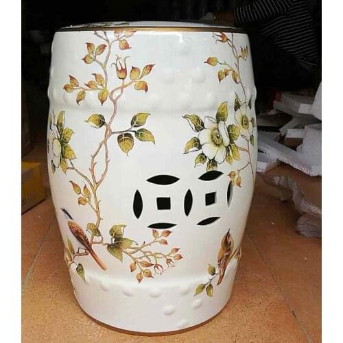 China elegant style home decorative antique drum ceramic garden stool