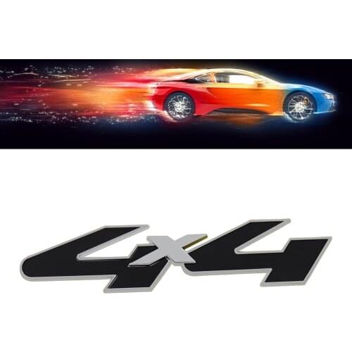 Chrome Black 4X4 for Auto Car SUV Fender Trunk Lid Emblem Decal Badge Sticker