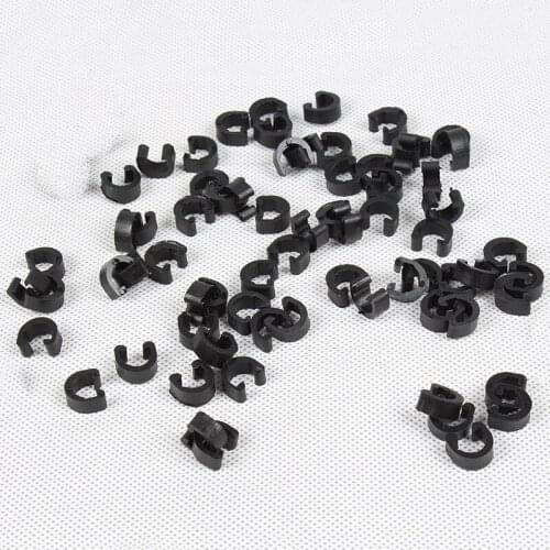 Iamok 5 Pcs Black Fixing Clip C-type Buckle Mountain Bike Plastic Buckles Pipe Clamp Bicycle Parts